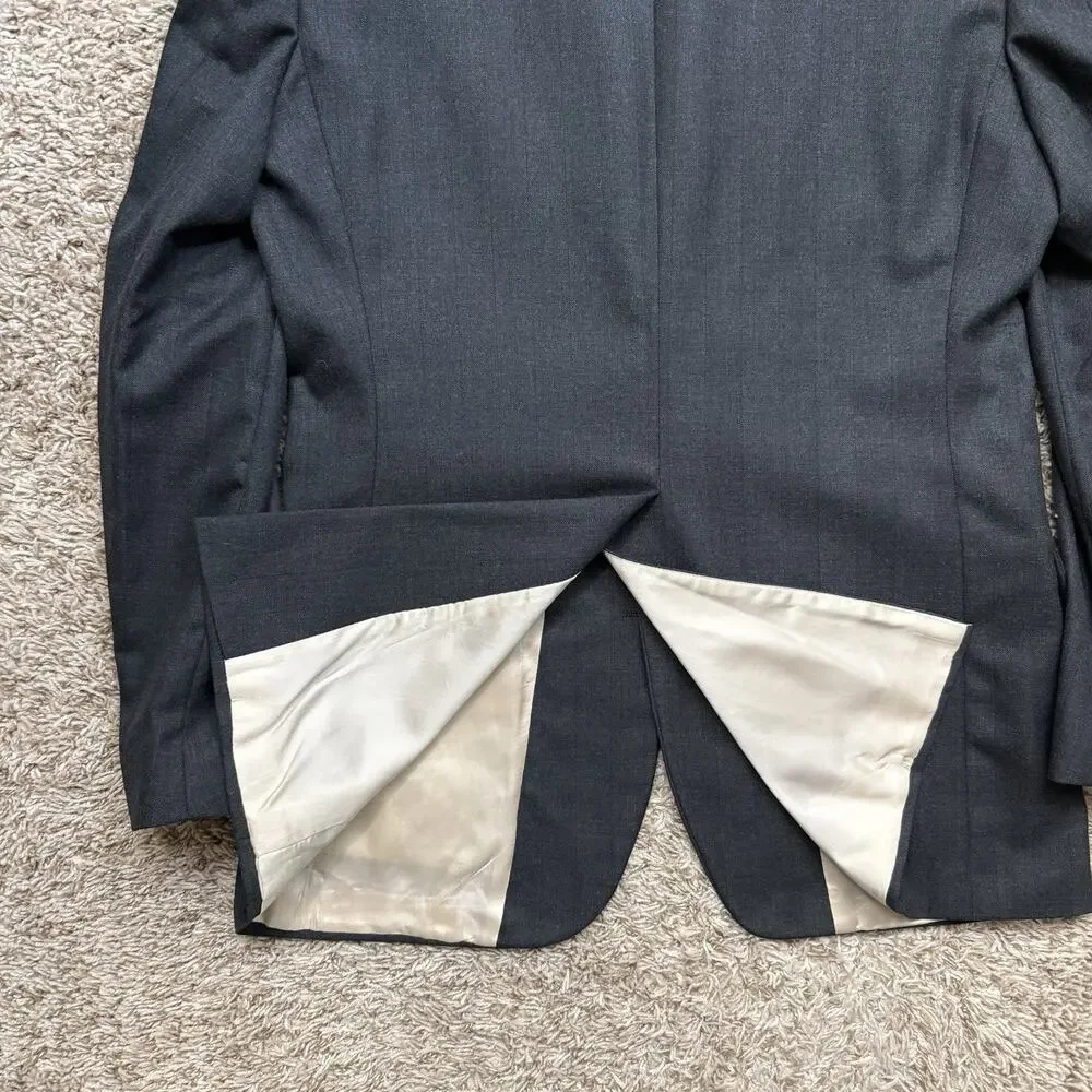 Vintage Calvin Klein Dark Grey Wool Suit Union Made USA Men’s Size 39R / 30x30